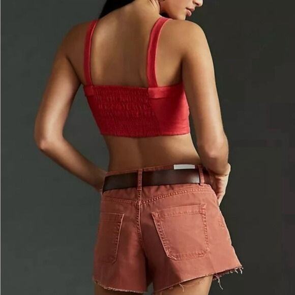 NWT Anthropologie Maeve Linen & Cotton Removable Straps Bustier Crop Top - Picture 3 of 13